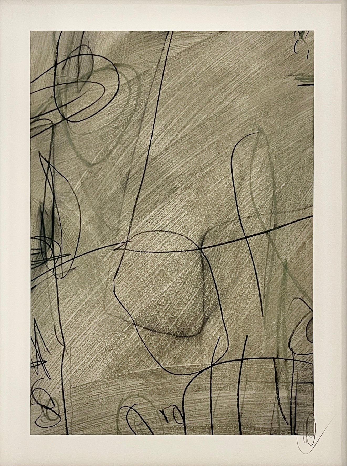 Geometric Line Studies — Charcoal - Nine Pieces Mix Media