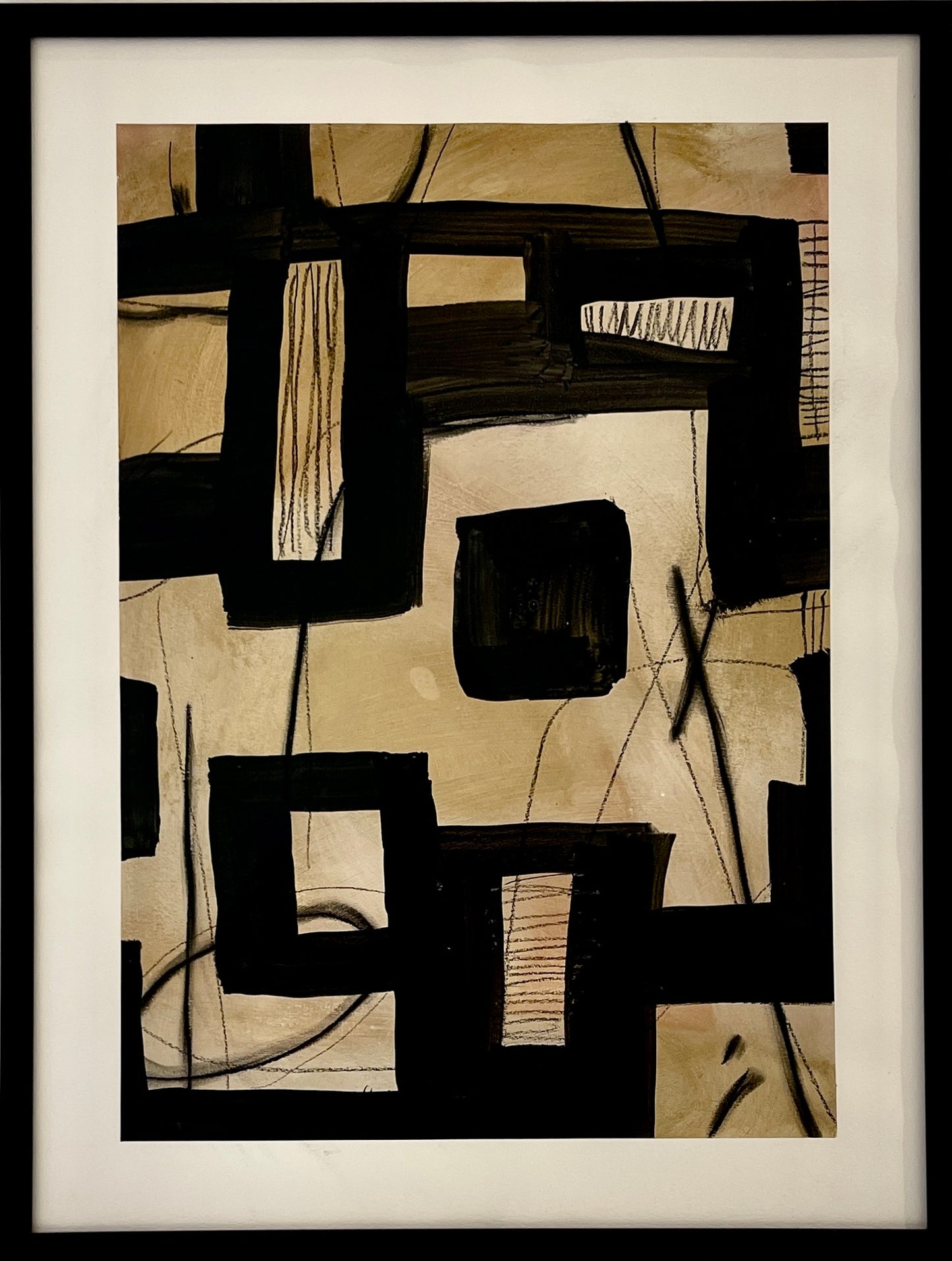 Untitled AP-121 - Mixed Media Work on Paper