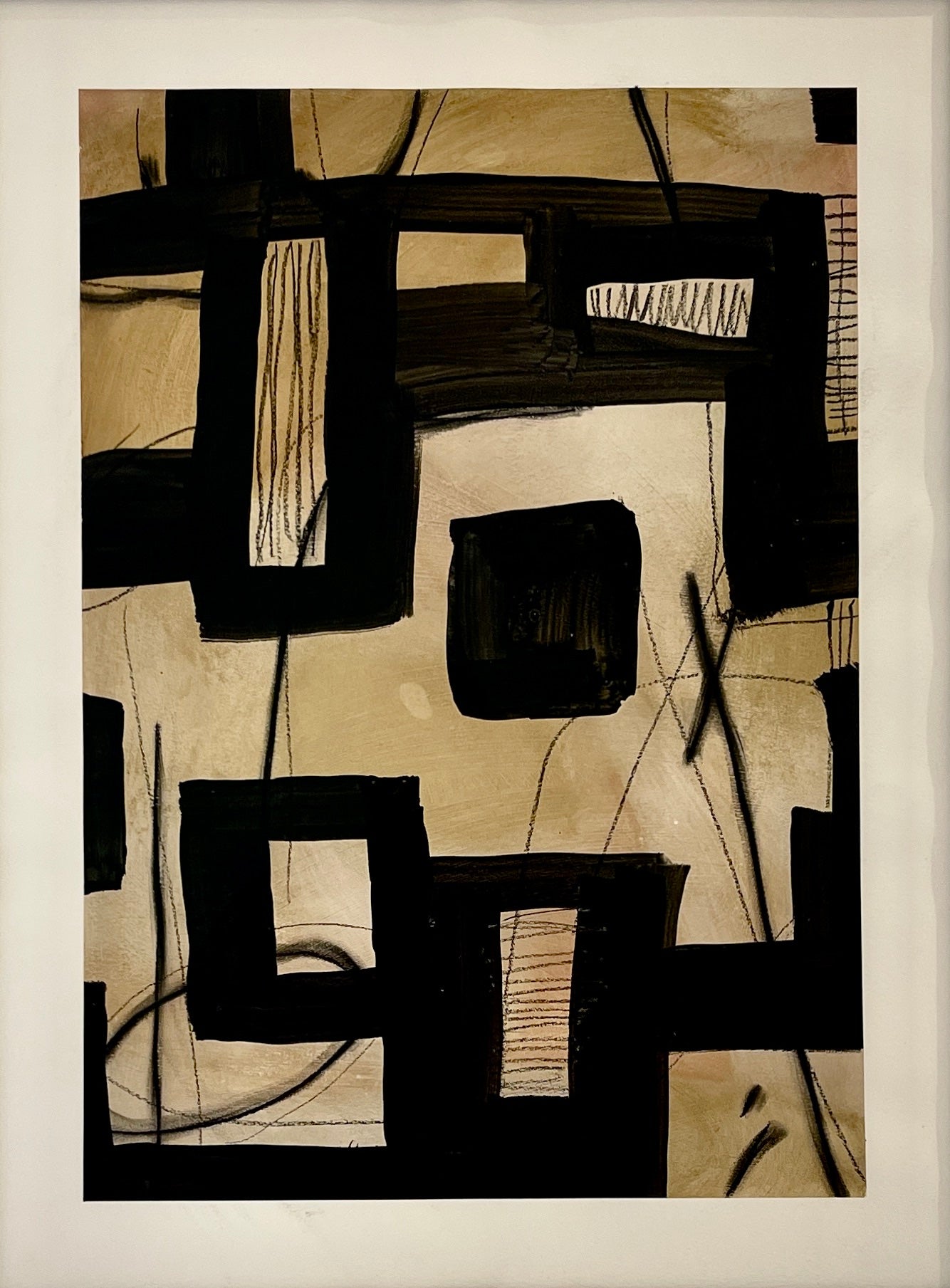 Untitled AP-121 - Mixed Media Work on Paper