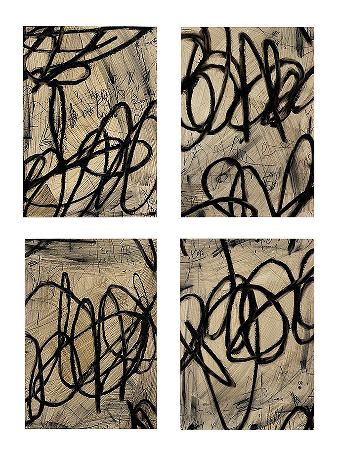 Black Gesture I-IV, Set of Four, 2026 - 18 x 24
