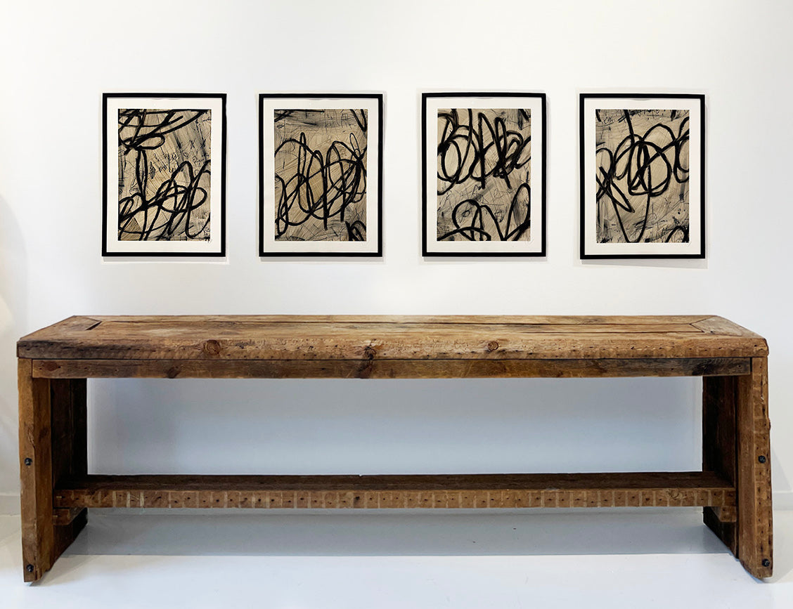 Black Gesture I-IV, Set of Four, 2026 - 18 x 24