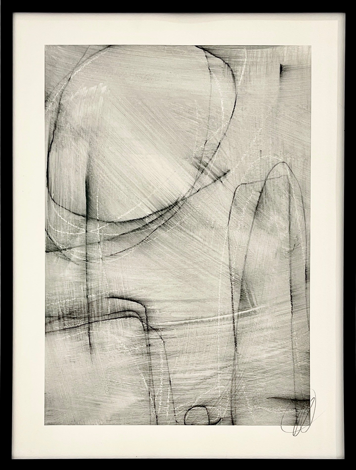 Geometric Line Studies C-1 Mix Media on Paper