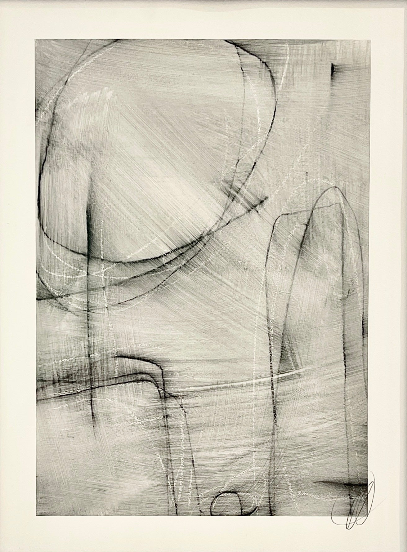 Geometric Line Studies C-1 Mix Media on Paper