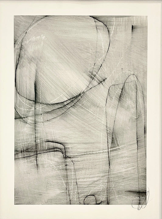 Geometric Line Studies C-1 Mix Media on Paper