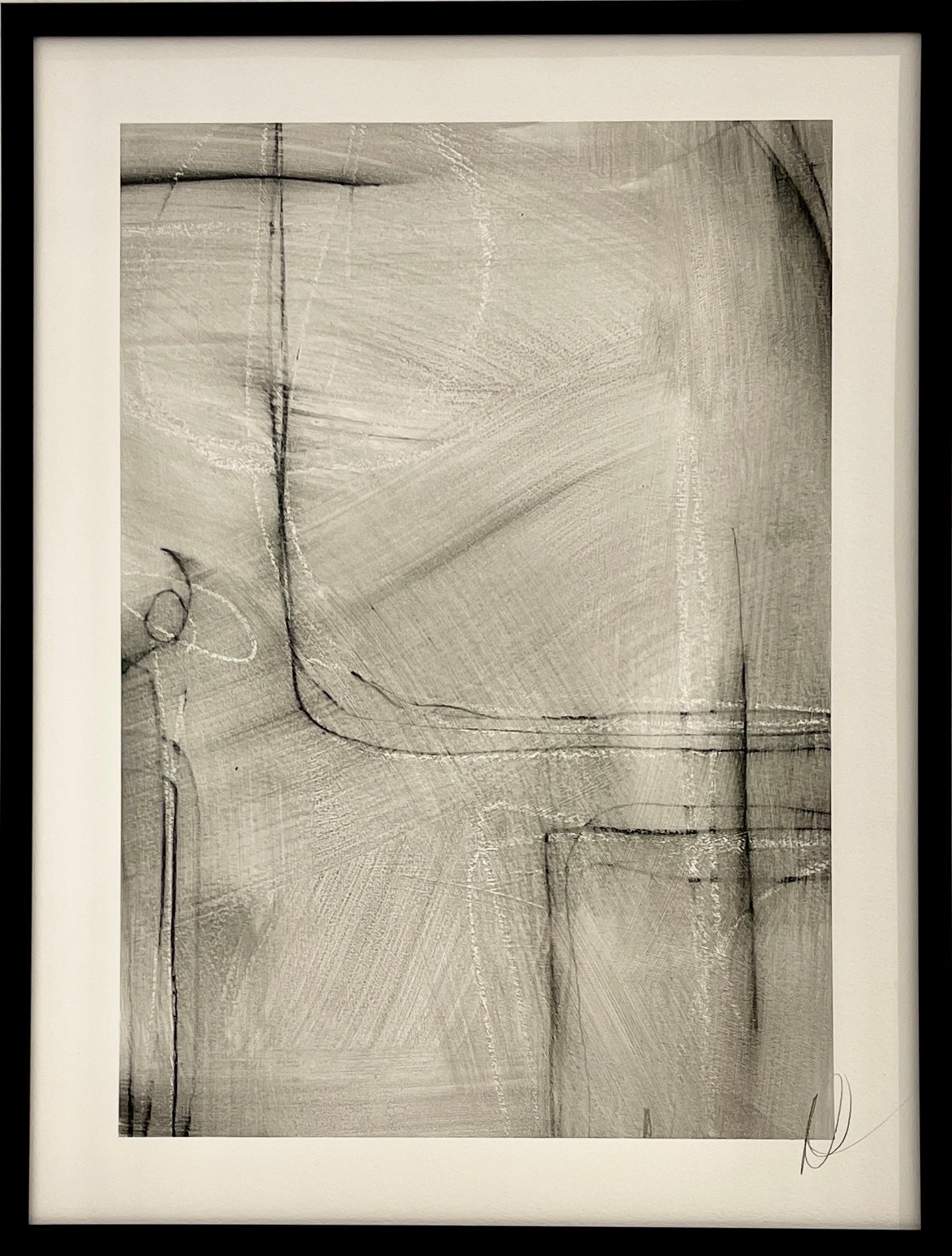 Geometric Line Studies C-2 Mix Media on Paper