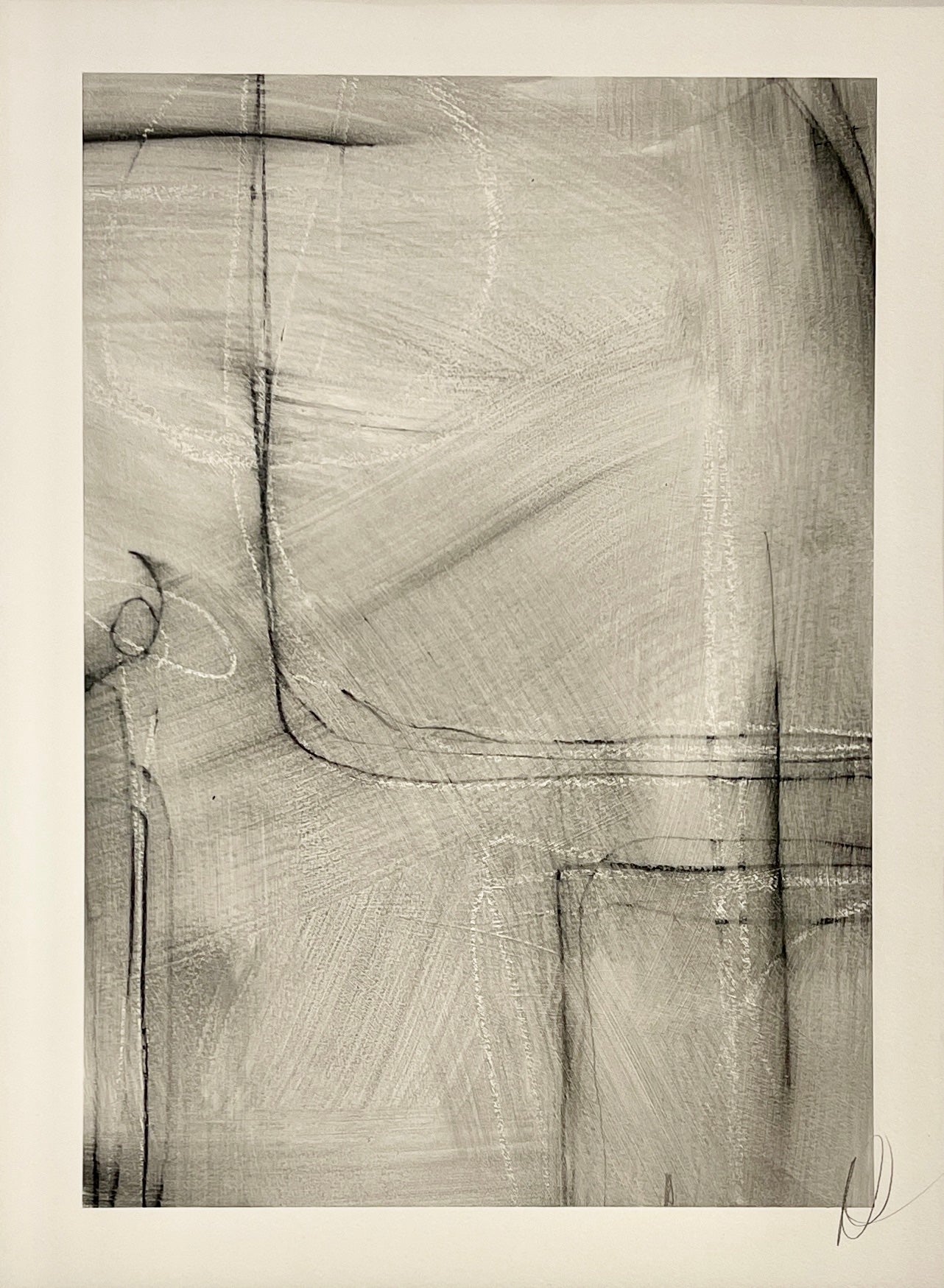 Geometric Line Studies C-2 Mix Media on Paper