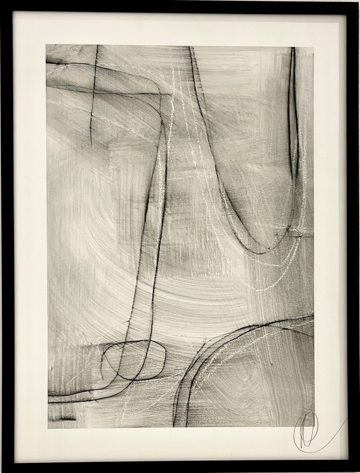 Geometric Line Studies C-3 Mix Media on Paper