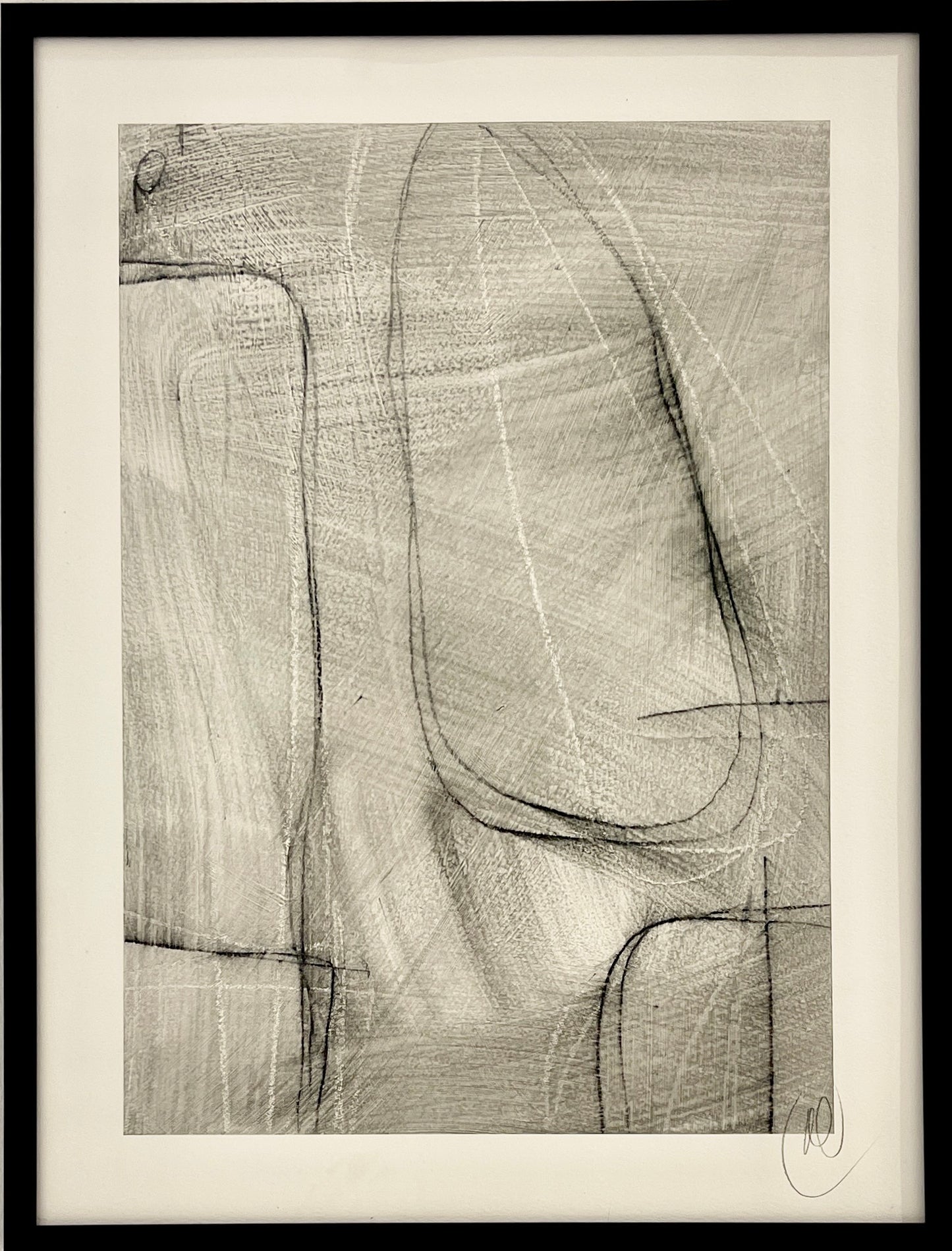 Geometric Line Studies C-5 Mix Media on Paper