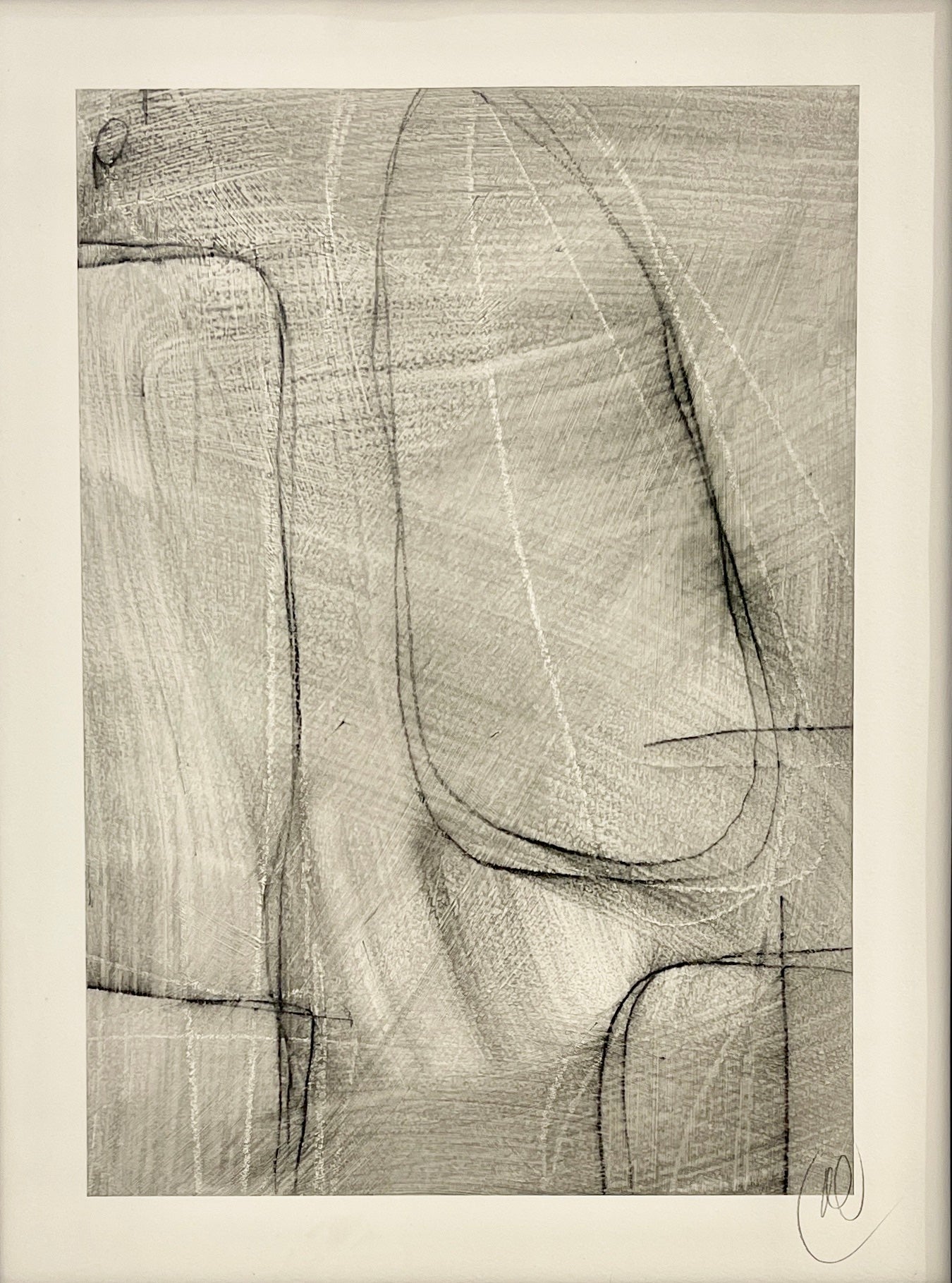 Geometric Line Studies C-5 Mix Media on Paper