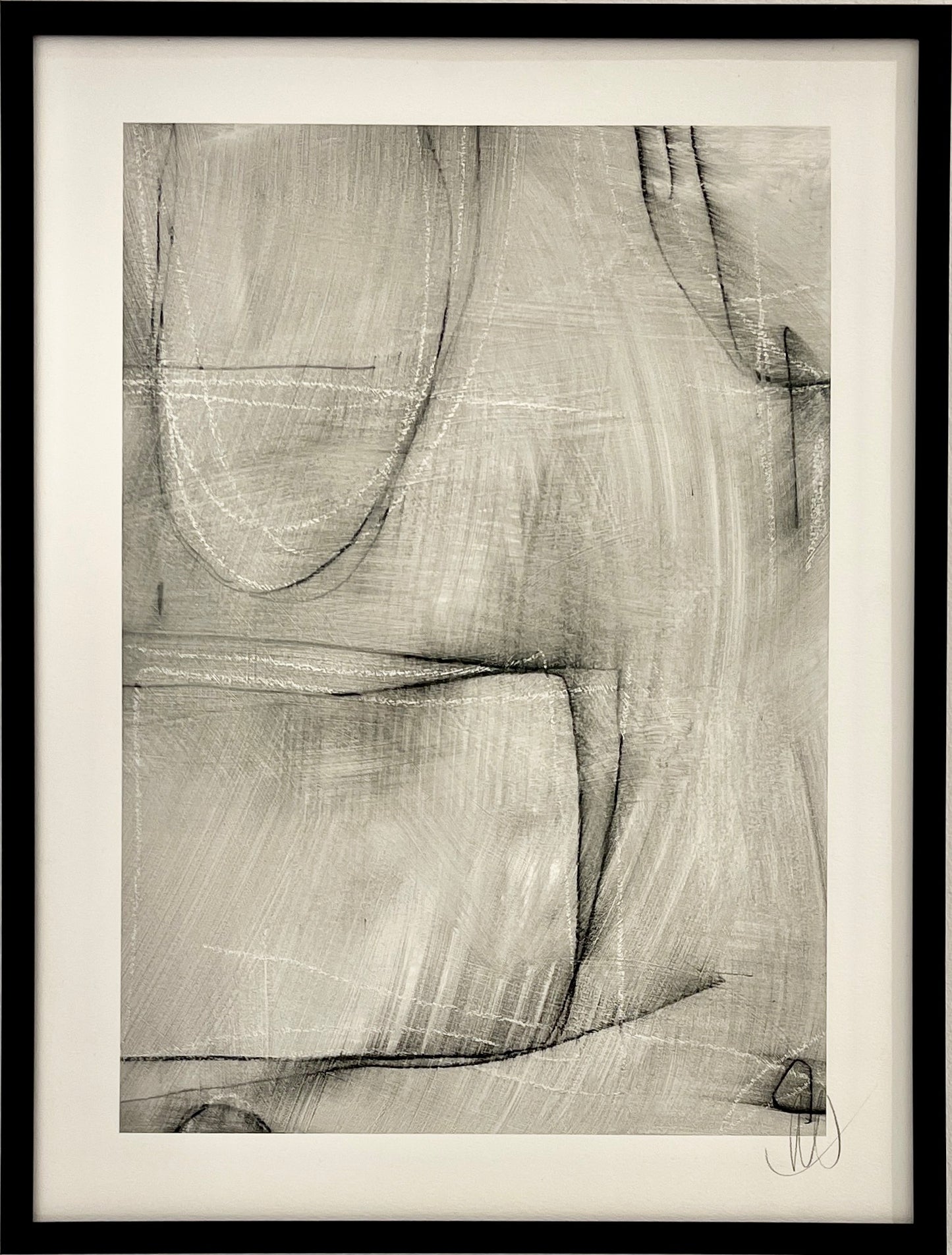 Geometric Line Studies C-6 Mix Media on Paper