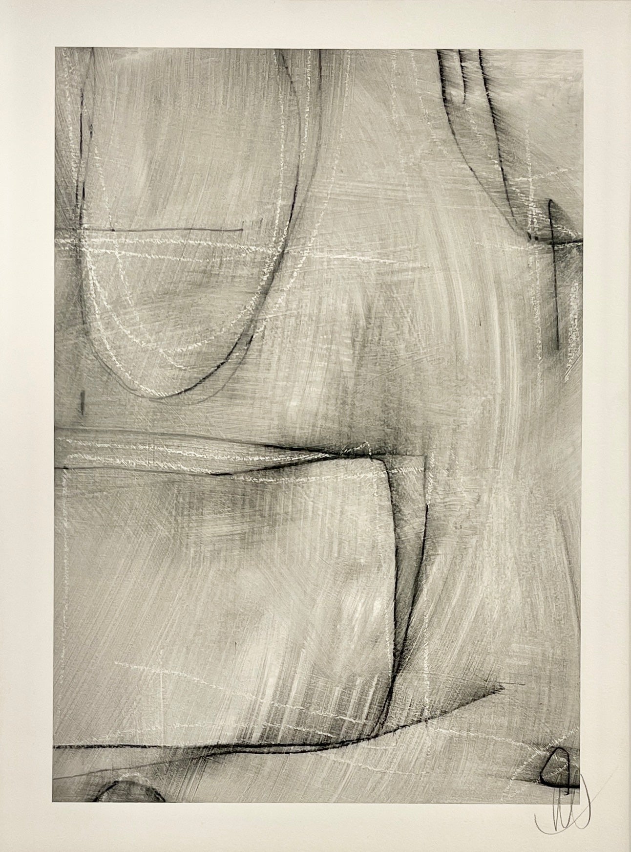 Geometric Line Studies C-6 Mix Media on Paper