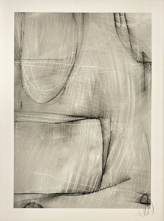 Geometric Line Studies C-6 Mix Media on Paper