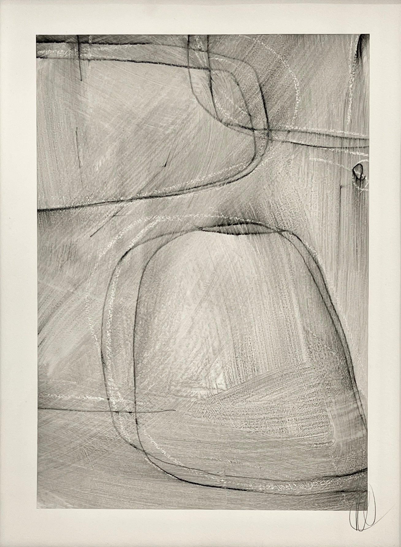 Geometric Line Studies C-7 Mix Media on Paper