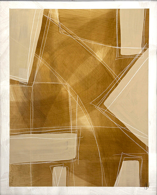 CROSSINGS IV, 2026 - mix media on paper, 32" x 44