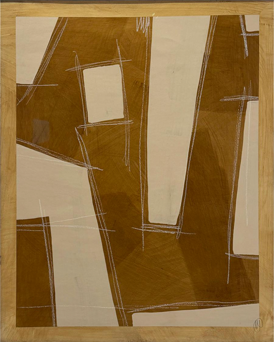 Monument, 2026 - mix media on paper, 32 x 44