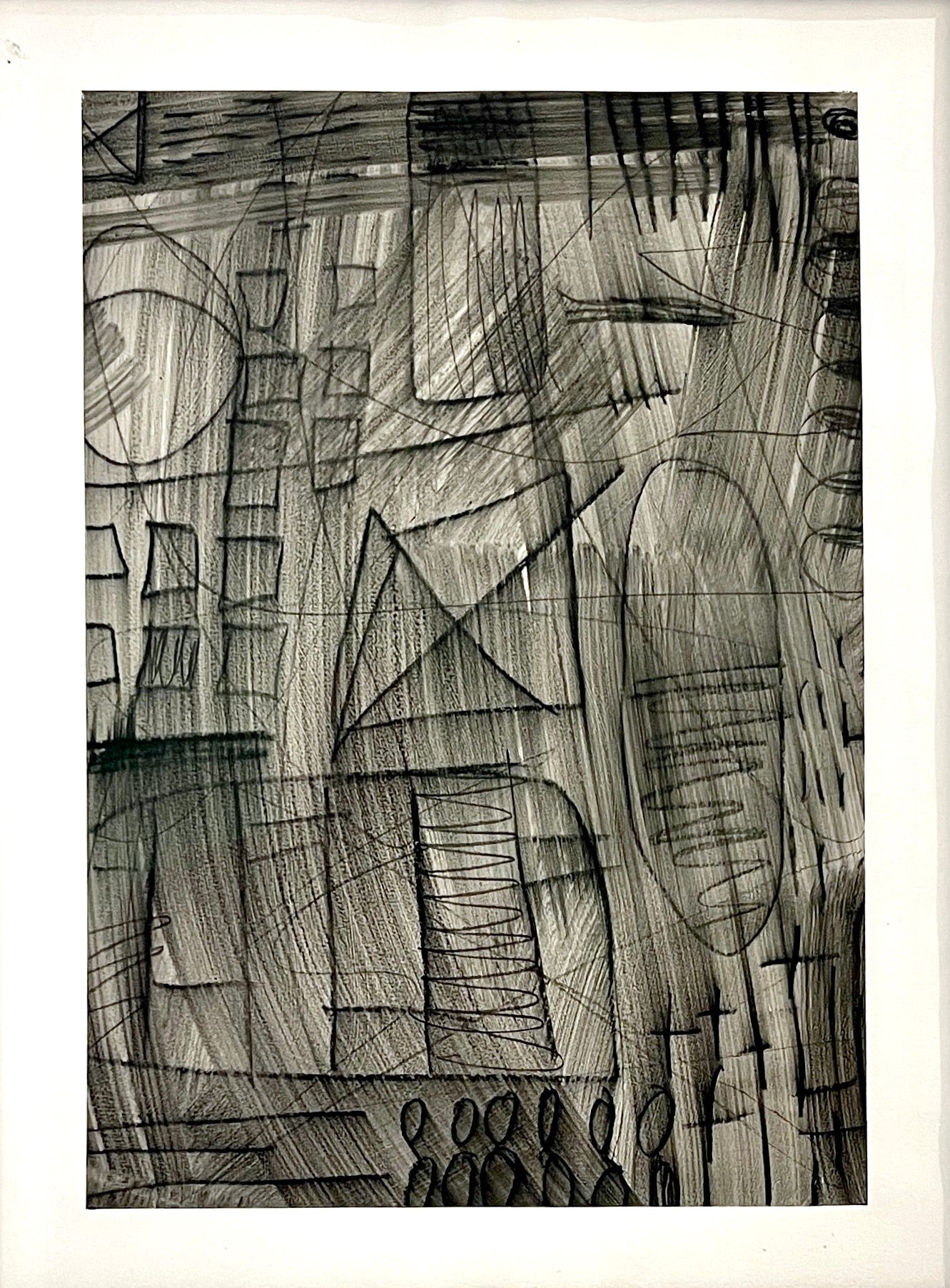 Field Study — Group of Four Mixed Media Works on Paper