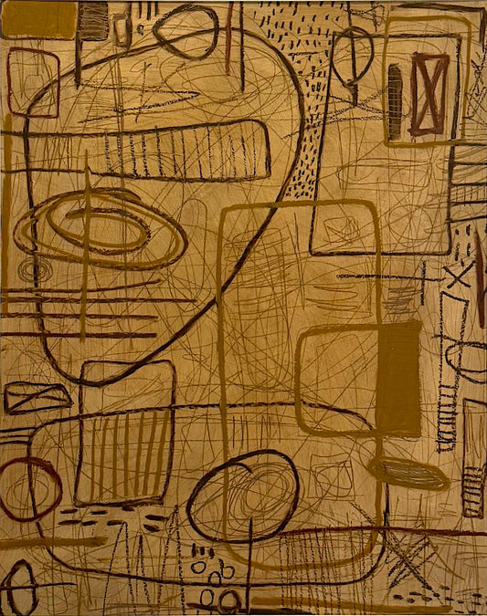 Field Notes II, 2026 - mix media on paper, 32 x 44