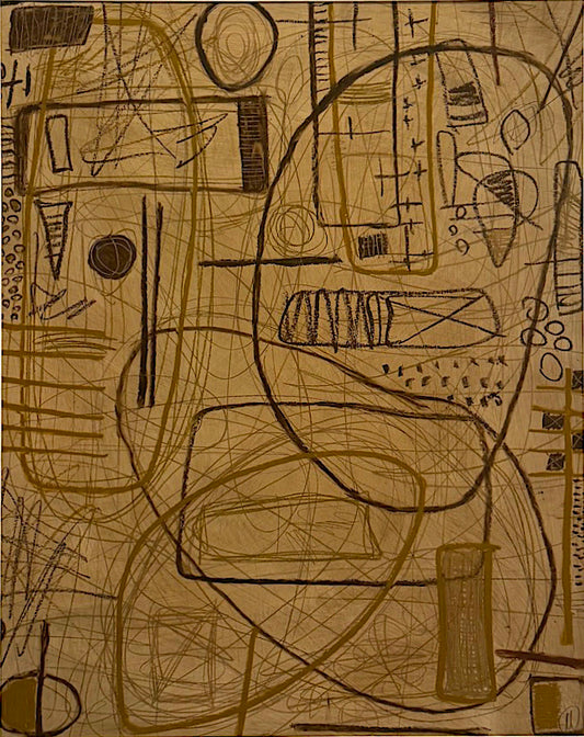 Field Notes I, 2026 - mix media on paper, 32 x 44