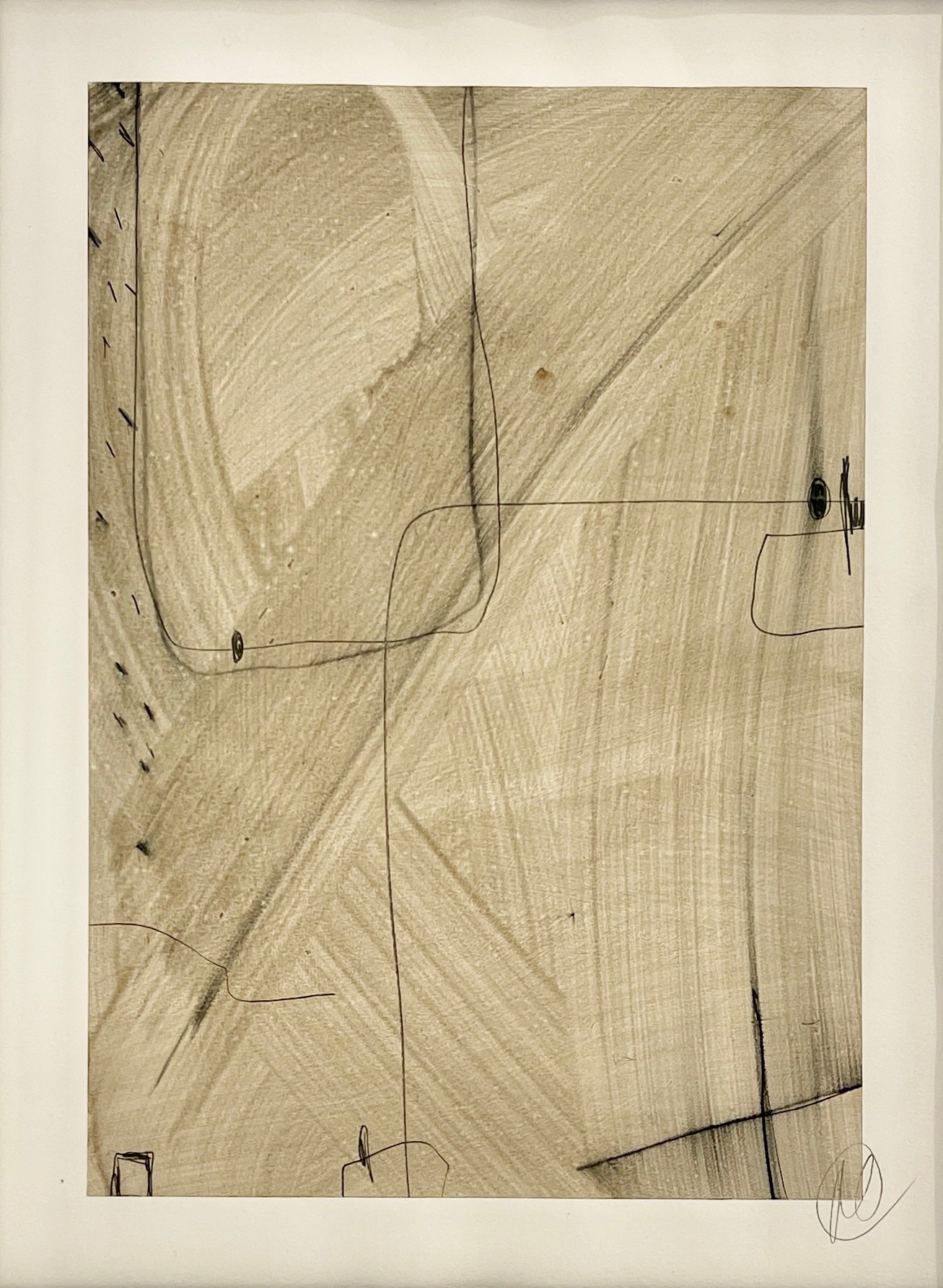 Geometric Line Studies Neutral — Nine-Piece Drawing Series