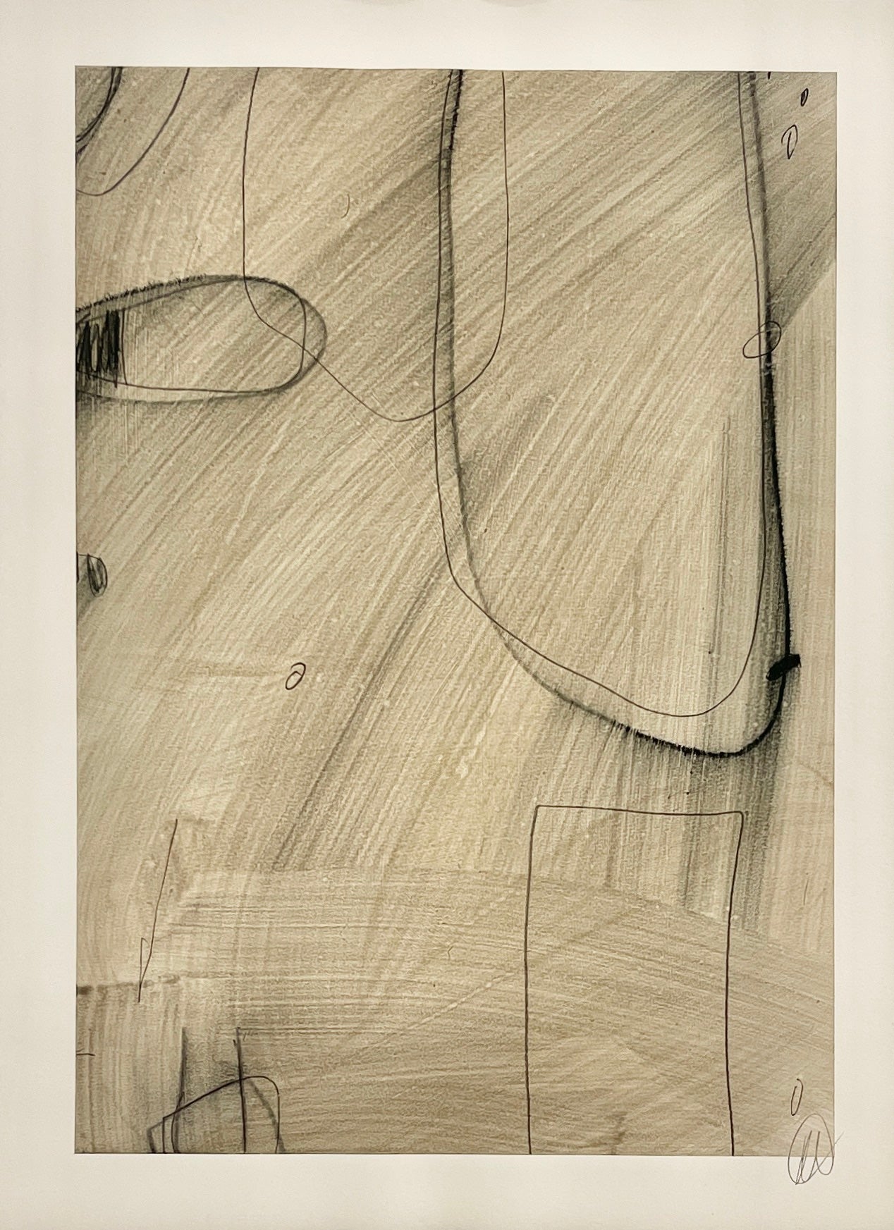 Geometric Line Studies Neutral — Nine-Piece Drawing Series