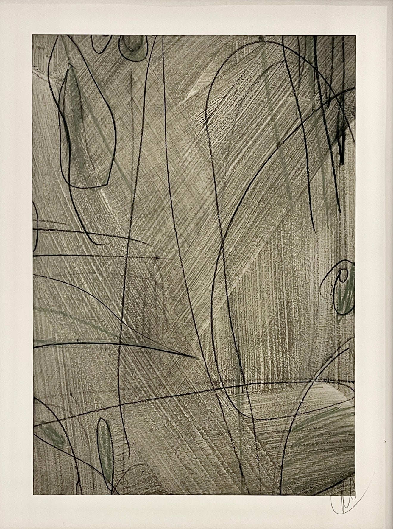 Geometric Line Studies — Charcoal  - Nine Pieces Mix Media