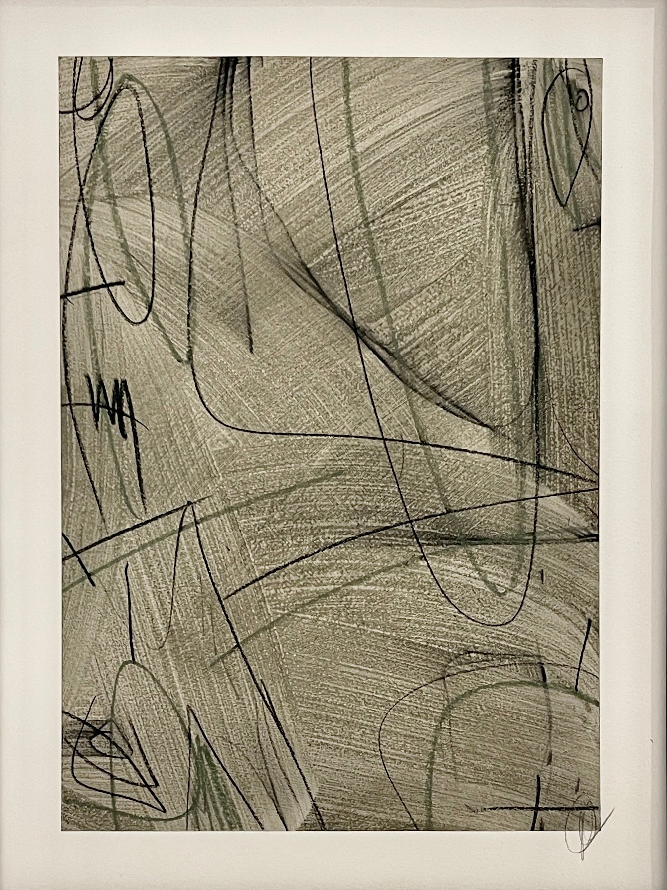 Geometric Line Studies — Charcoal  - Nine Pieces Mix Media