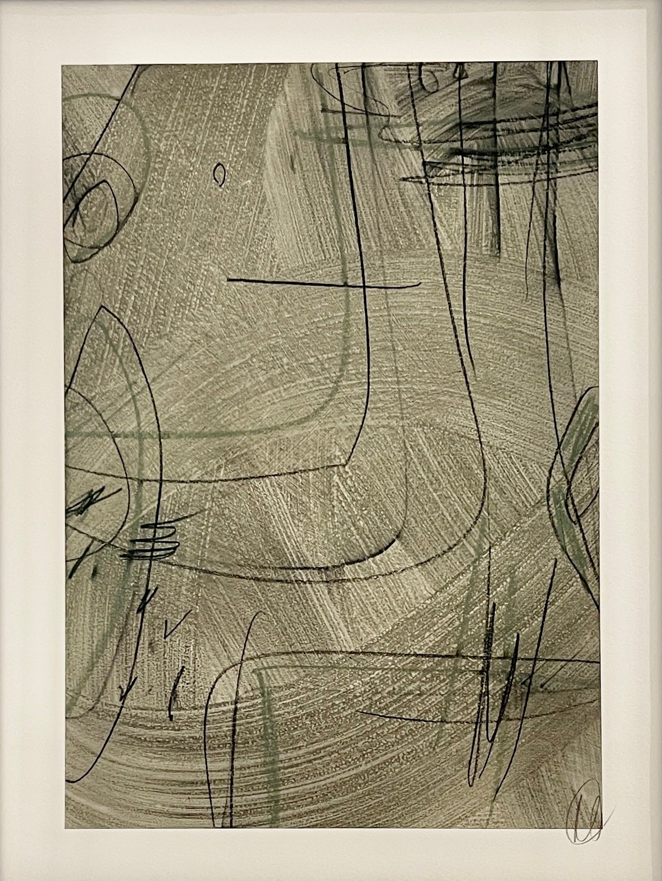 Geometric Line Studies — Charcoal  - Nine Pieces Mix Media