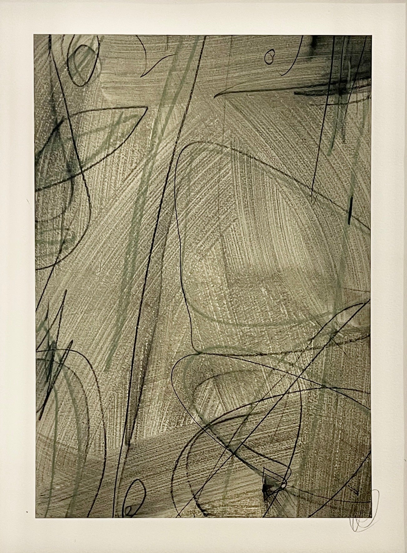 Geometric Line Studies — Charcoal  - Nine Pieces Mix Media