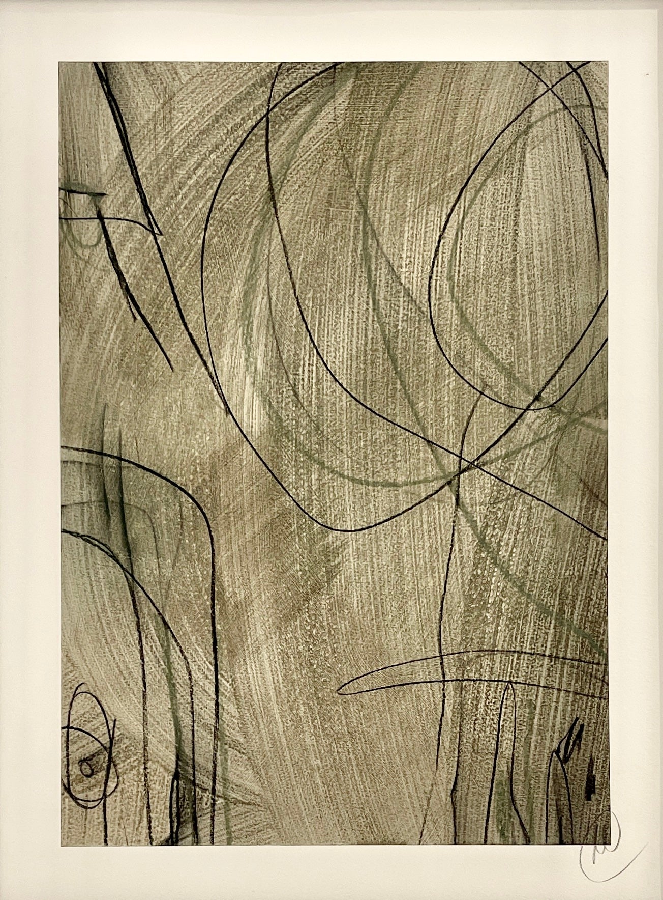 Geometric Line Studies — Charcoal  - Nine Pieces Mix Media