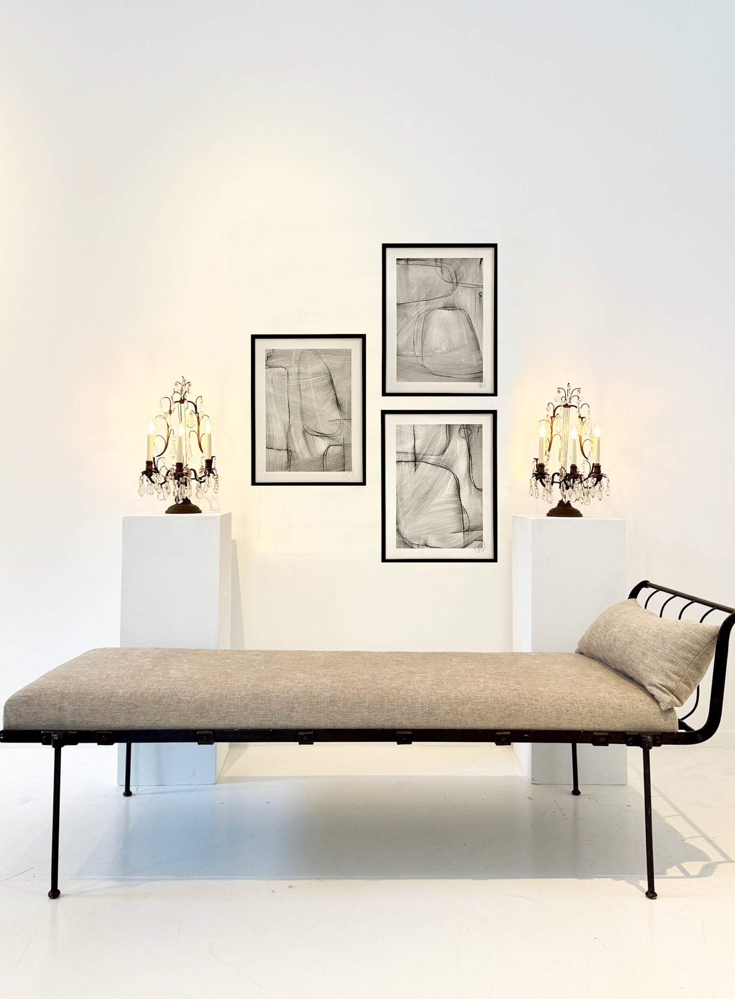 Geometric Line Studies C-4 Mix Media on Paper