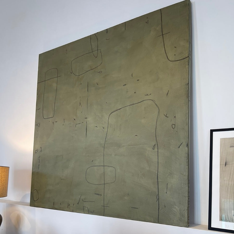 Growing Up, 2025 - Abstract Geometric Mix Media On Canvas