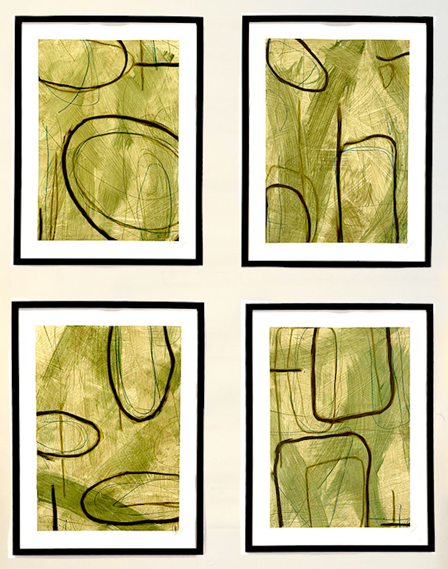 Moss Studies I-IV, 2026. Set of Four