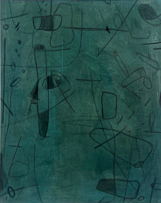 Measure Silence I, 2026 - mix media on paper, 32 x 44