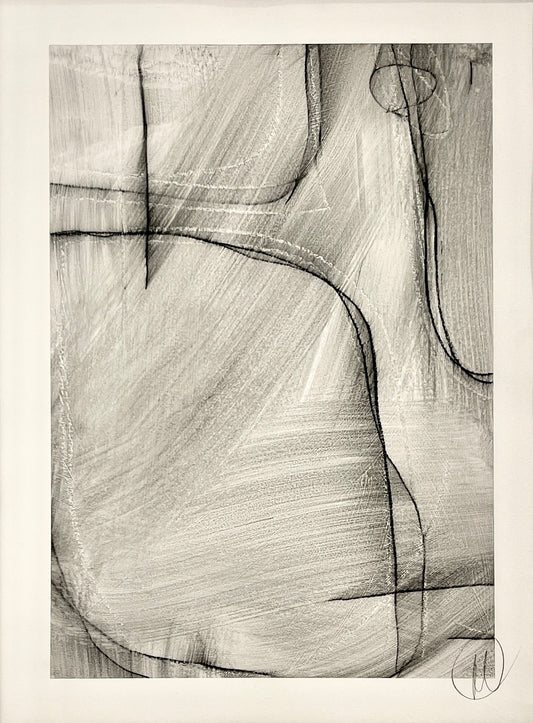 Geometric Line Studies C-4 Mix Media on Paper